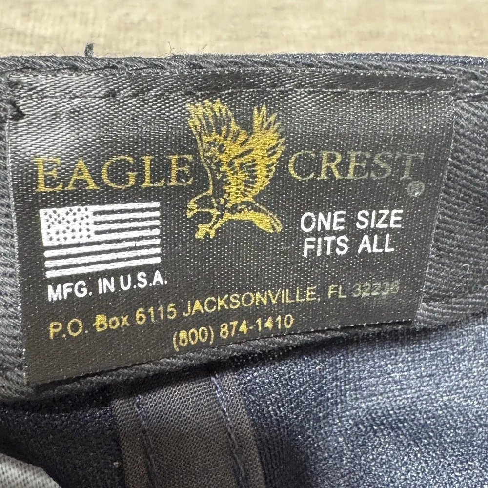 U.S. Navy Hat Cap Snap Back One‎ Size Black SCPO Retired Eagle Crest Patch Mens